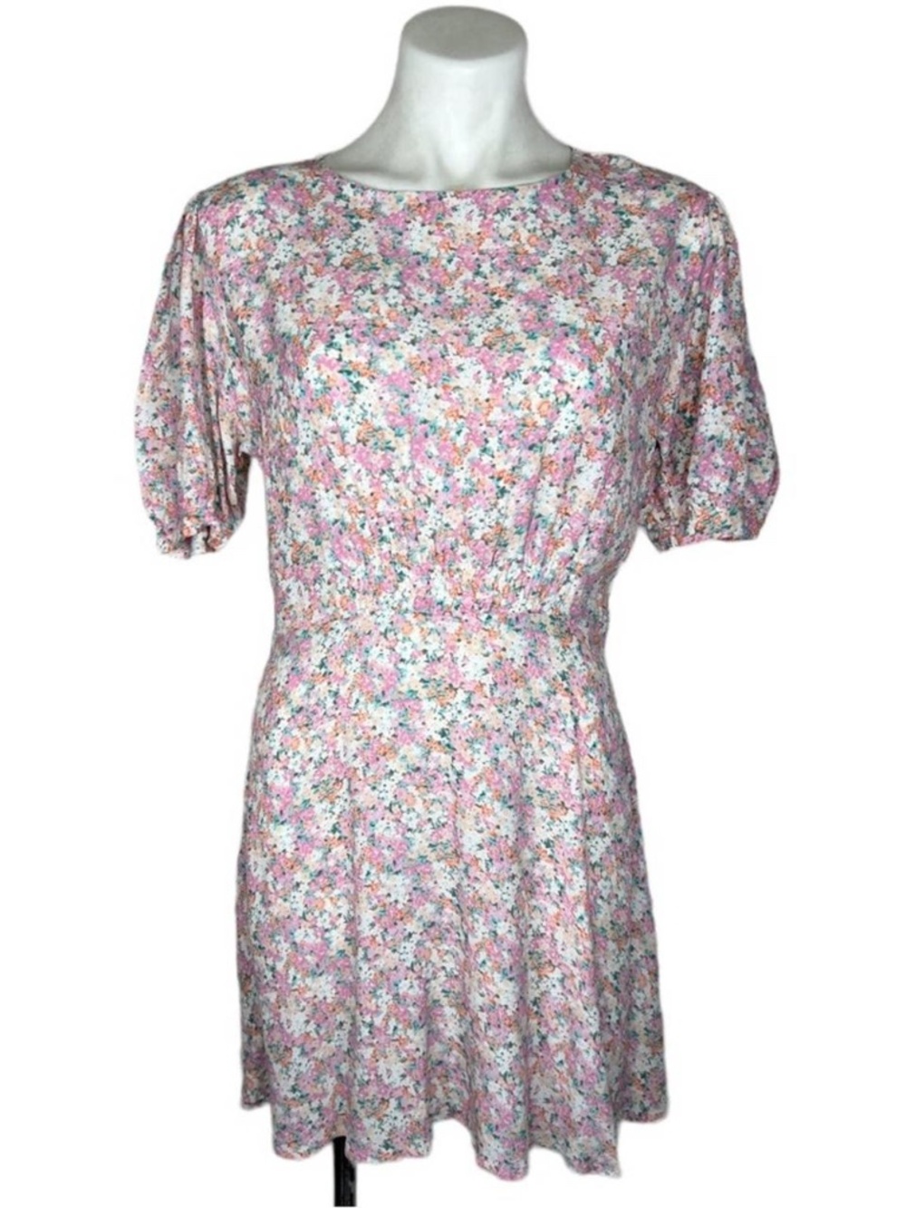 Faithfull The Brand Sidonie Vionette Floral Mini Dress Pink Floral Size 8 Large
